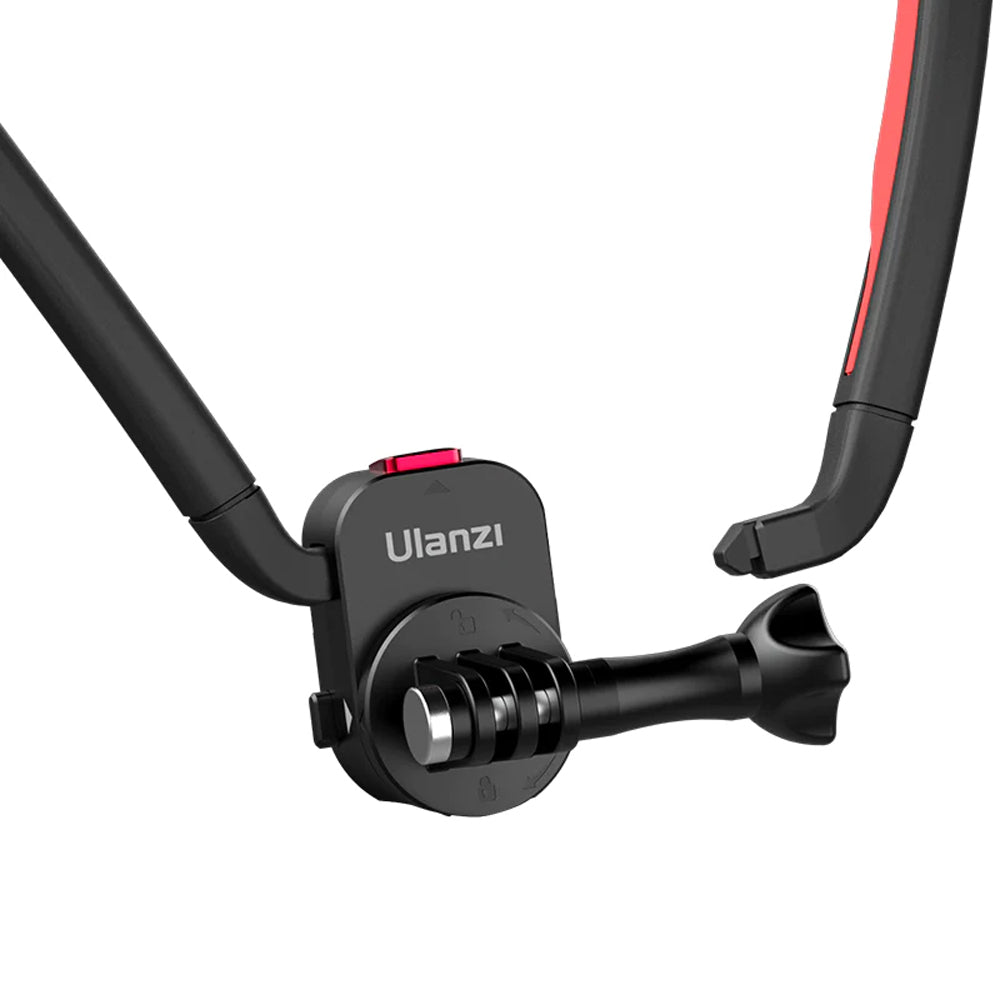 Ulanzi Go-Quick II 2 Sports Action Camera Neck Holder Mount Foldable Desk Stand with Magnetic Suction for GoPro Hero 10/9/8, DJI and Insta360