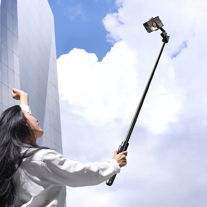 Ulanzi SK-05 Magnetic Phone Selfie Stick Tripod Kit with Bluetooth Remote Control, 360° Rotating Phone Clamp, 42cm to 160cm Retractable Length for Android, Samsung Galaxy. Huawei, iPhone Smartphones | T013GBB1