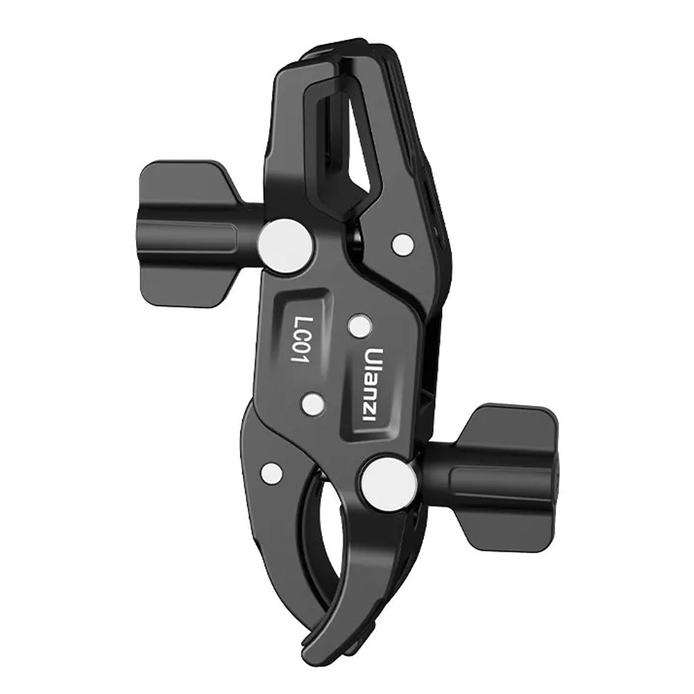 Ulanzi LC01 Super Clamp Mount for Light Stand with Dual Adjustable Clamps for Round (Up to 48mm) and Square (Up to 25x25mm) Tubes - Photography and Studio Lighting Accessories | T017