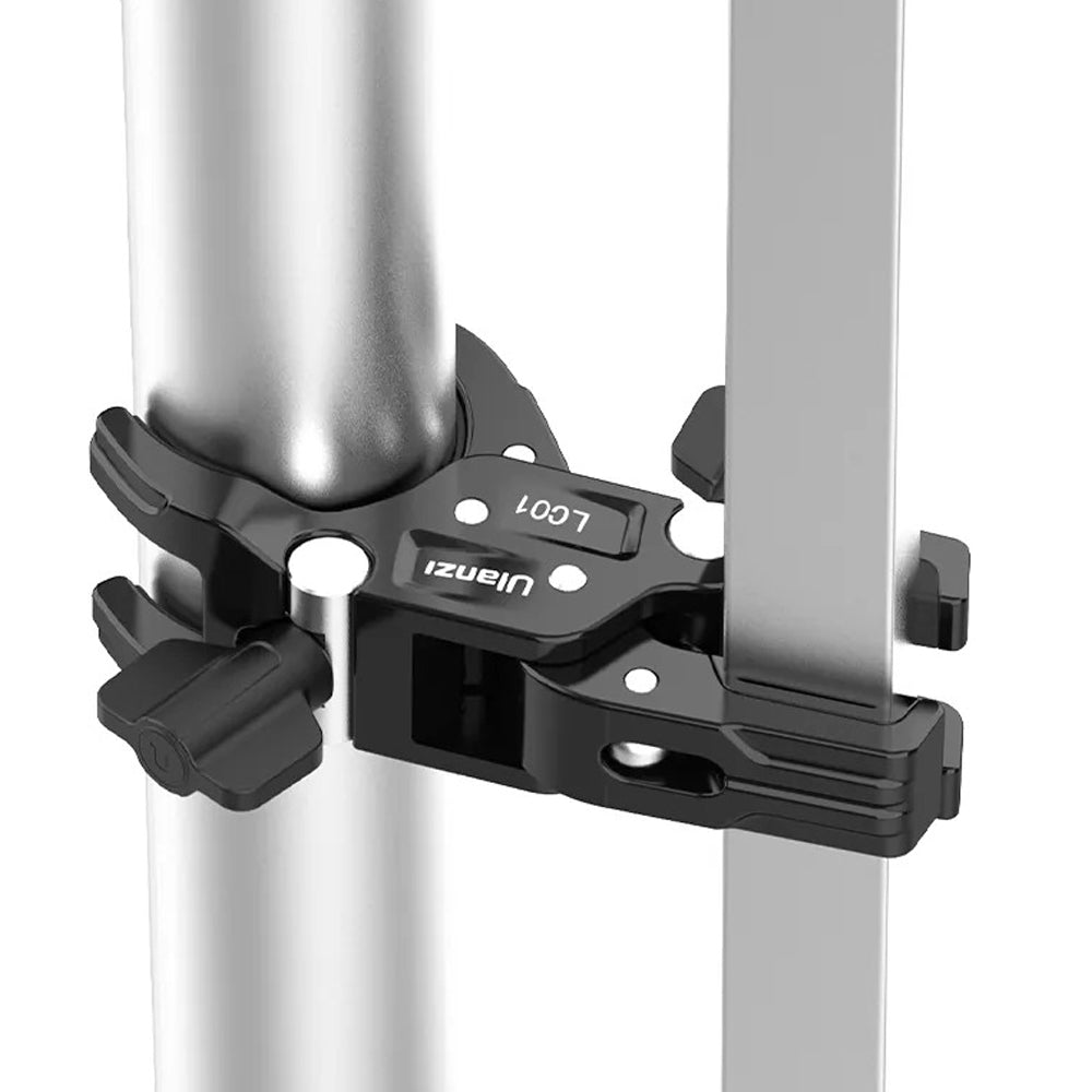 Ulanzi LC01 Super Clamp Mount for Light Stand with Dual Adjustable Clamps for Round (Up to 48mm) and Square (Up to 25x25mm) Tubes - Photography and Studio Lighting Accessories | T017