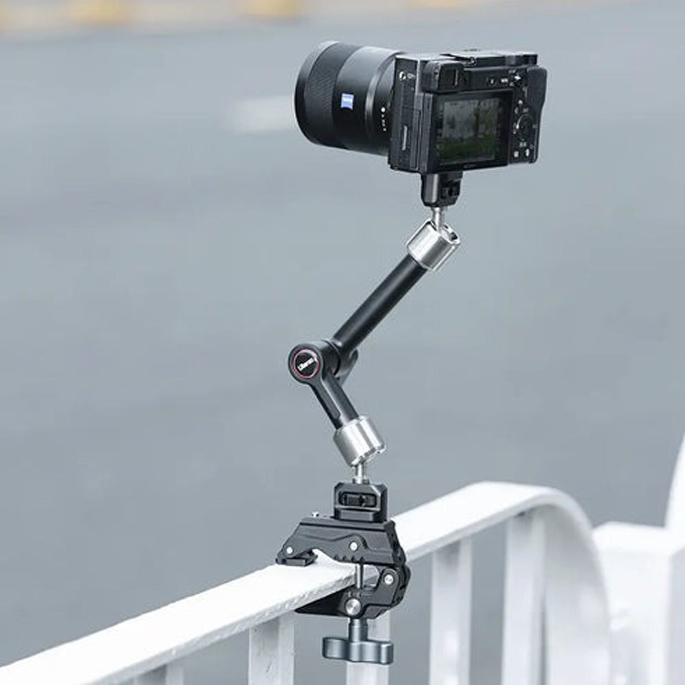 Ulanzi LC01 Super Clamp Mount for Light Stand with Dual Adjustable Clamps for Round (Up to 48mm) and Square (Up to 25x25mm) Tubes - Photography and Studio Lighting Accessories | T017