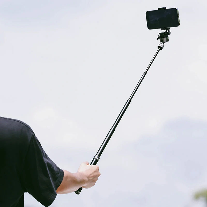 Ulanzi MT-63 Portable Camera Tripod Monopod with 360° Panoramic Head, Built-In Phone Clip, Horizontal, Vertical, and Center Shaft Inverted Shooting Mode, 26cm to 150cm Adjustable Height for Smartphone, DSLR, SLR, Mirrorless | T028GBB1