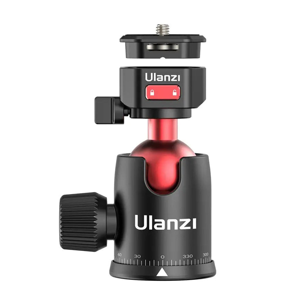 Ulanzi TT31 4-Section Aluminum Camera Tripod with Claw Quick Release System, Panoramic Ball Head, Monopod Function, Detachable 2-Section Center Column, 177cm Max Height and 4kg Payload Capacity for Sony, Fujifilm, Canon, Nikon, Lumix