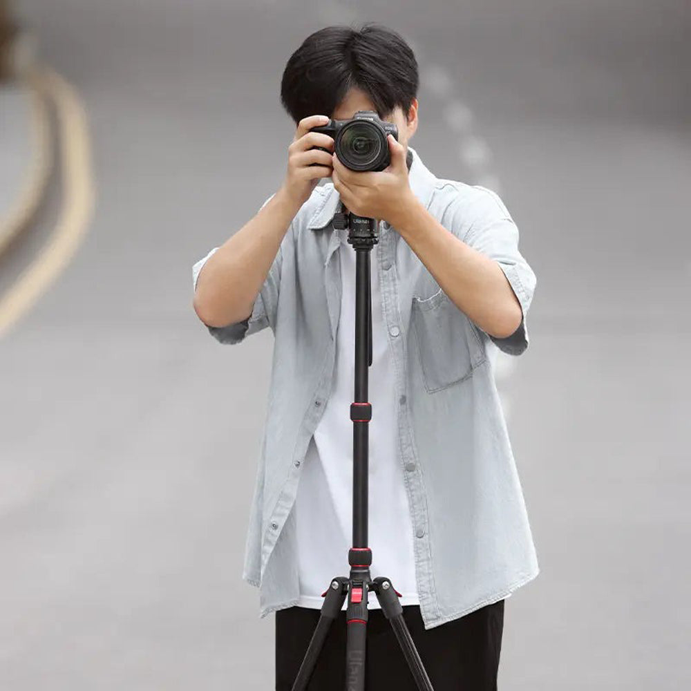 Ulanzi TT31 4-Section Aluminum Camera Tripod with Claw Quick Release System, Panoramic Ball Head, Monopod Function, Detachable 2-Section Center Column, 177cm Max Height and 4kg Payload Capacity for Sony, Fujifilm, Canon, Nikon, Lumix