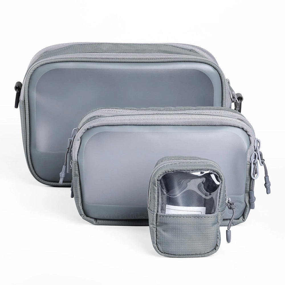 Ulanzi BP15 SeeClear Tech Pouch Kit Compact Organizer Storage Bag with Removable Dividers, Splashproof, Elastic Strap for Digital / Action Cameras, Pocket Sized LED Lights, Mini Tripods, Camera Batteries & Accessories | B168 | B169 | B170