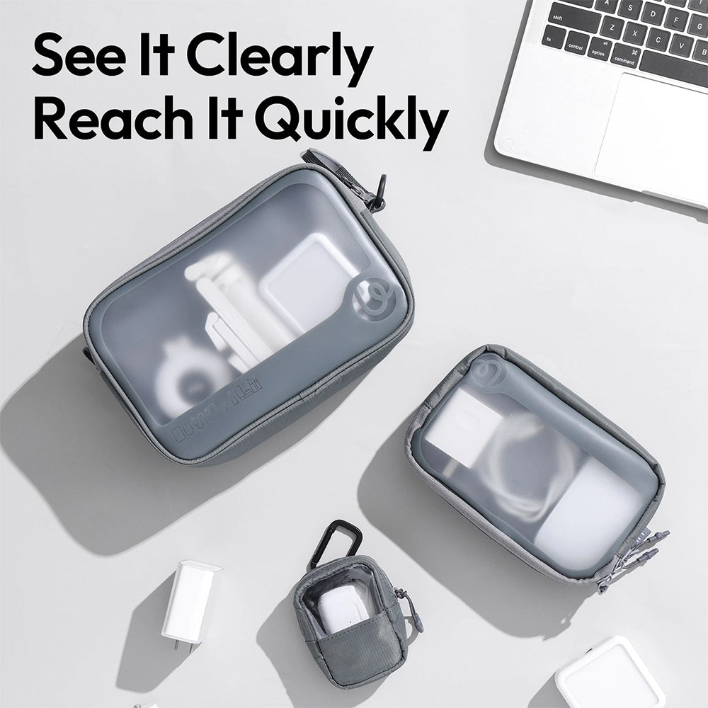 Ulanzi BP15 SeeClear Tech Pouch Kit Compact Organizer Storage Bag with Removable Dividers, Splashproof, Elastic Strap for Digital / Action Cameras, Pocket Sized LED Lights, Mini Tripods, Camera Batteries & Accessories | B168 | B169 | B170