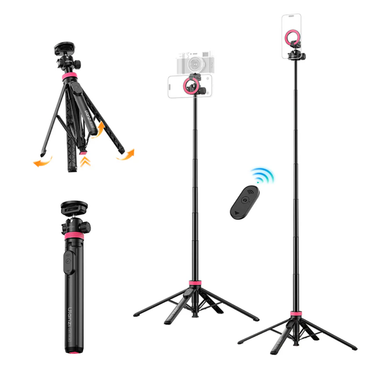 Ulanzi MT-44 / MT-44B / MT-44M 2-in-1 MagSafe & 1/4" Selfie Stick Tripod w/ Bluetooth Remote