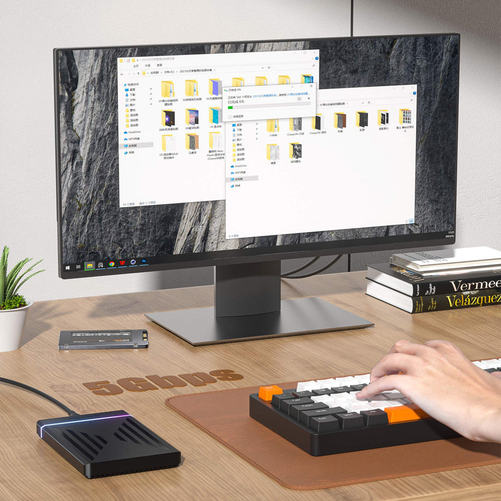 ACASIS EC-5250 / EC-5250B 2.5" IDE & SATA Hard Disk Drive Case Adapter Enclosure with USB 2.0 / USB 3.0 Interface, Driver-Free, and Support for Up to 24TB HDD/SSD Capacity for PC Desktop Data