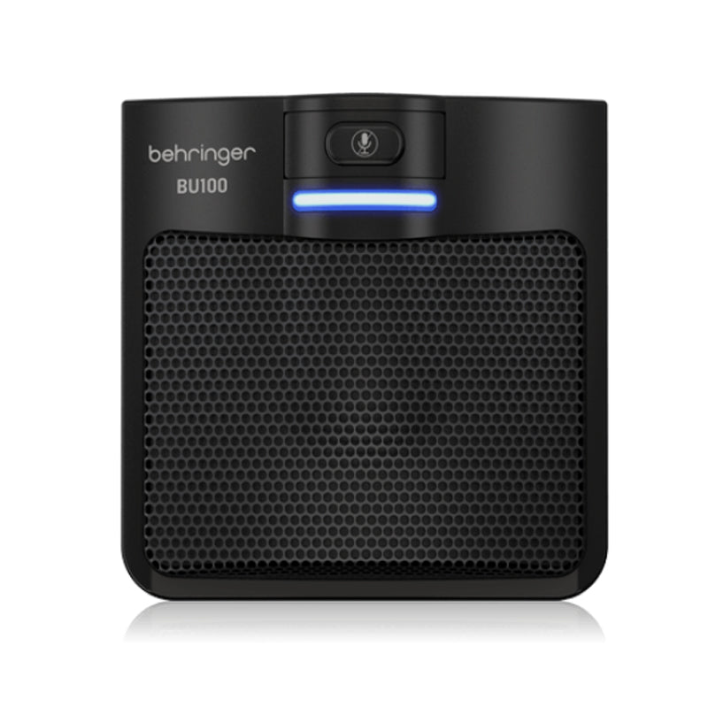Behringer BU100 USB 2.0 Boundary Electret Condenser Microphone for Dedicated Vocal Applications with Semi-Cardioid Pattern, Built-in 3.5mm Headphone Port, Onboard Mic Mute Switch with LED Indicator, 50Hz to 18kHz Frequency Response