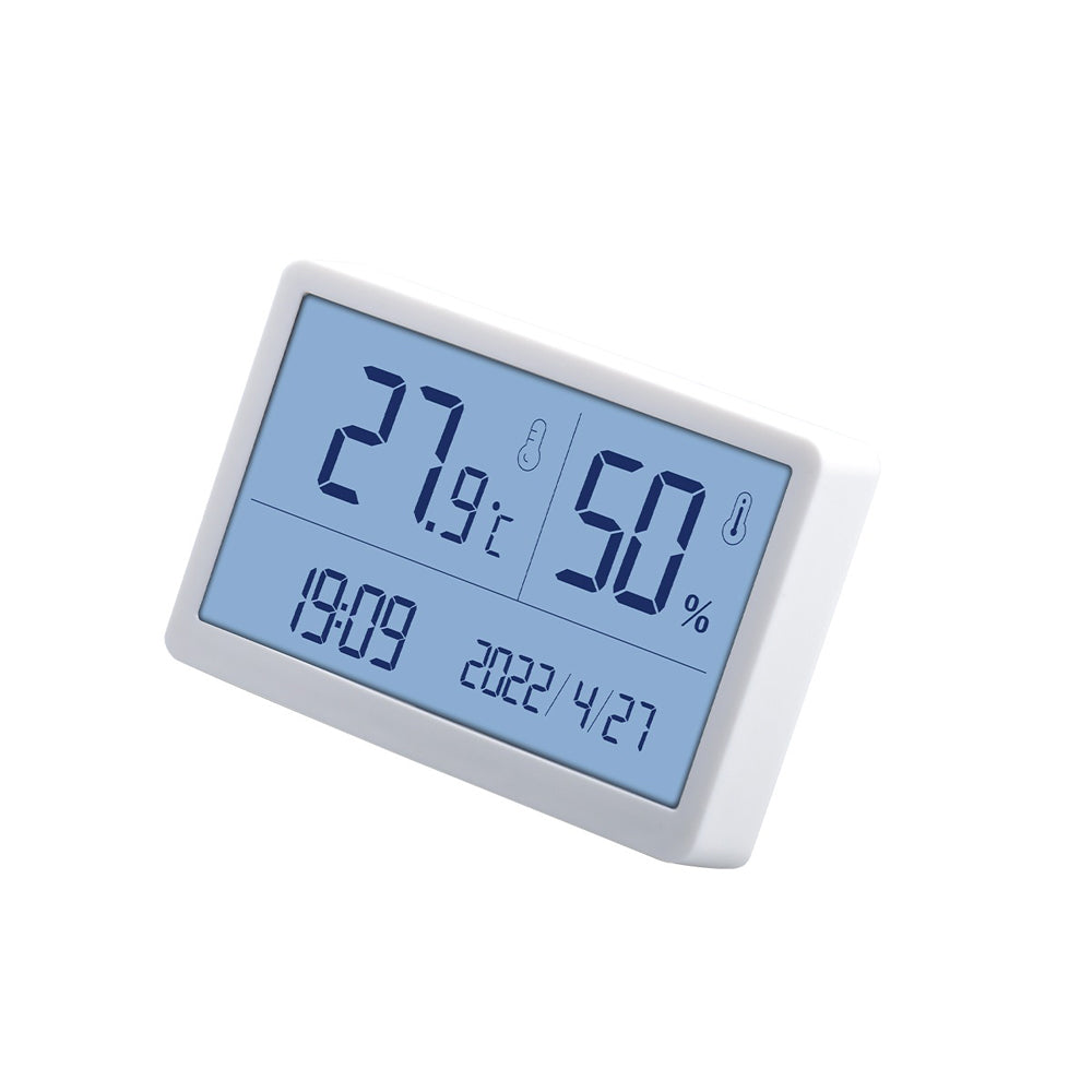 Benetech Digital Wall Humidity and Temperature Meter Indoor Hygrometer Thermometer with LCD Display, Year/Month/Day Date & 12/24-Hour Clock System | GM1371 GM1372
