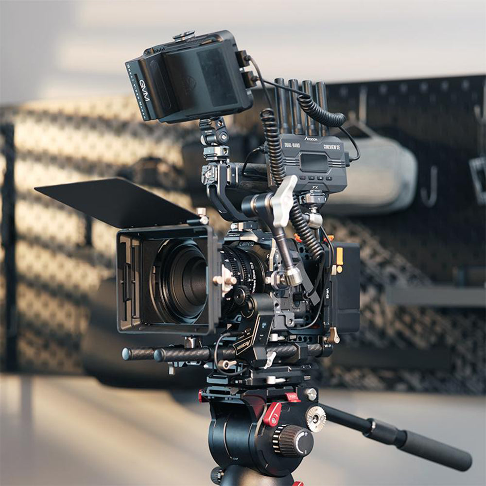 Falcam Rig Accessories Aluminum Alloy QR Quick Release Baseplate, SSD Holder Mount, Cable Clamp, Carbon Fiber 15mm Rod Clamps for Mirrorless Camera Cages