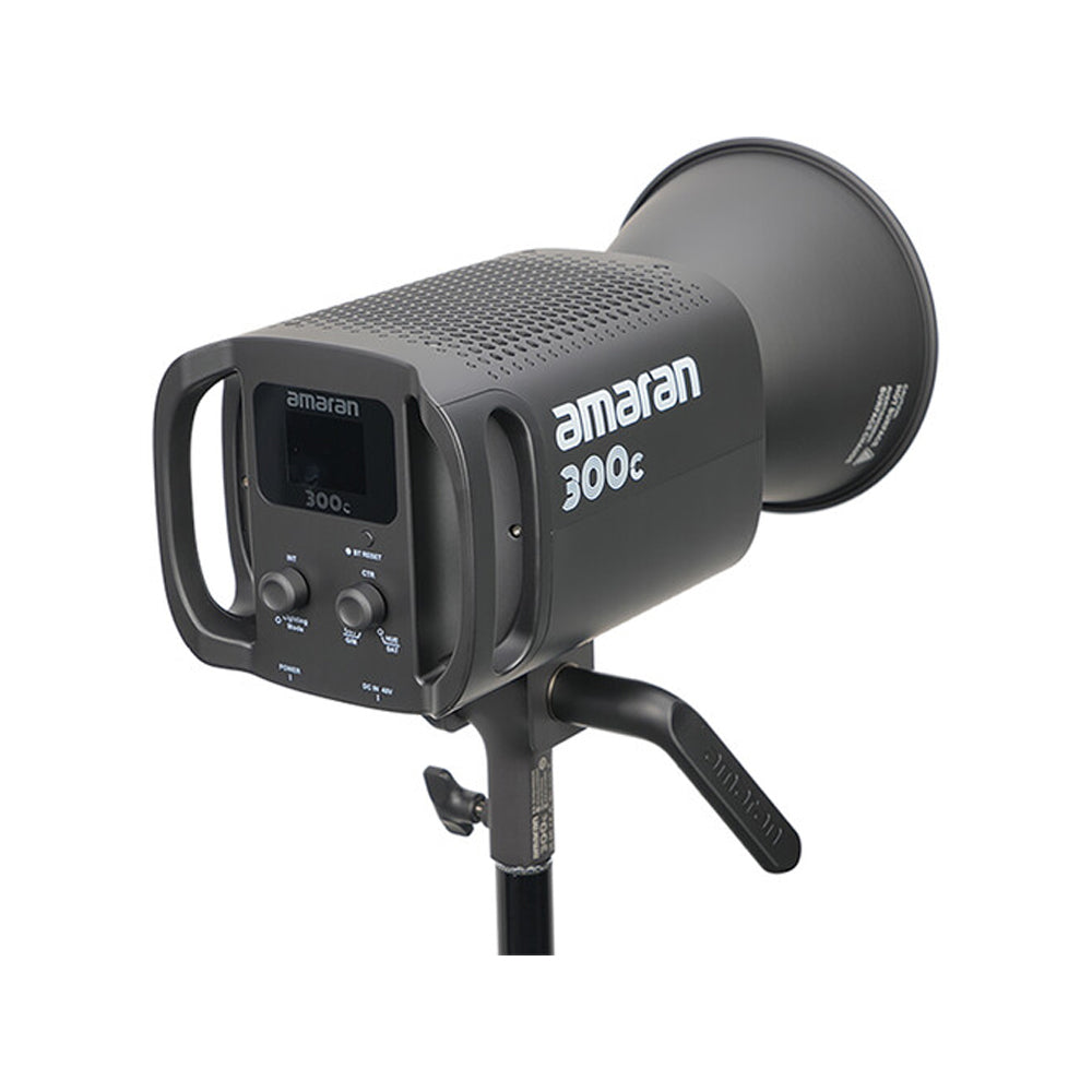 Aputure Amaran 300c / 150c RGB LED Monolight with Fully Tunable CCT 2500-7500K, 9 Preset Special Effects, Bowens S Mount Hyper Reflector Accessory and Bluetooth Wireless Control for Photography and Live Streaming - Gray | Deep Gray | White