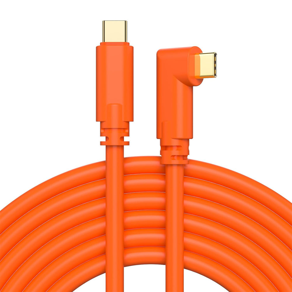 Pxel Tether USB Type-C Right Angle to Straight Camera Cable for PCs, Computer Desktops Laptops (Windows Only) Sony, Canon, FUJIFILM, Nikon,