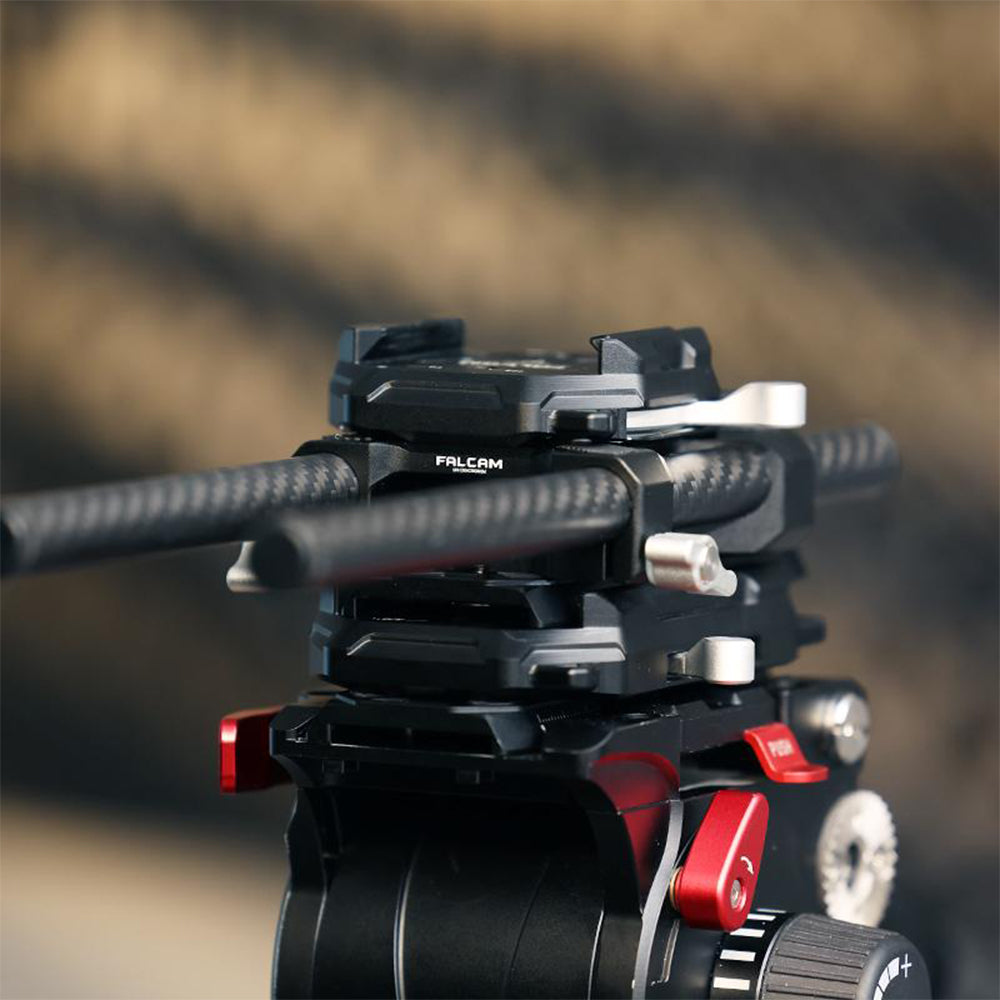 Falcam Rig Accessories Aluminum Alloy QR Quick Release Baseplate, SSD Holder Mount, Cable Clamp, Carbon Fiber 15mm Rod Clamps for Mirrorless Camera Cages