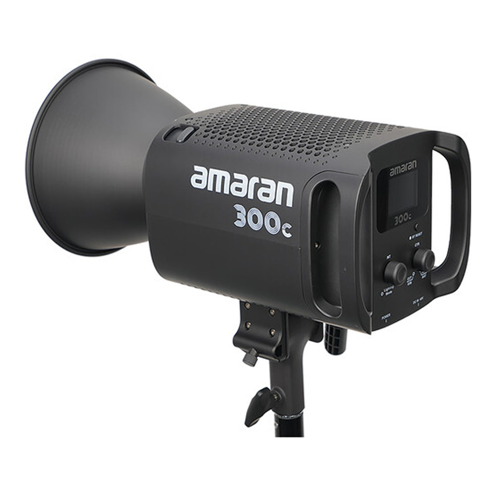 Aputure Amaran 300c / 150c RGB LED Monolight with Fully Tunable CCT 2500-7500K, 9 Preset Special Effects, Bowens S Mount Hyper Reflector Accessory and Bluetooth Wireless Control for Photography and Live Streaming - Gray | Deep Gray | White
