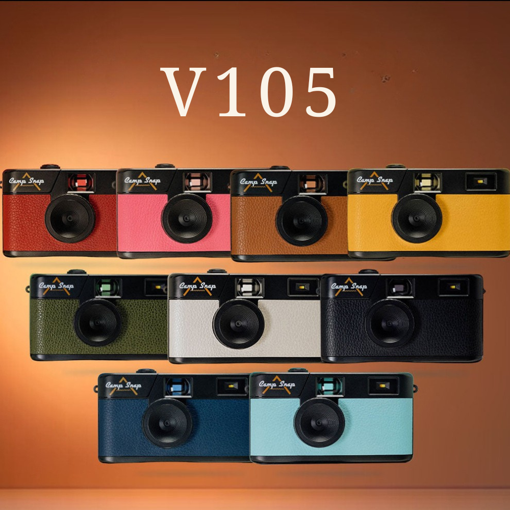 Camp Snap V105 Vintage Style Screen-Free Digital Camera Point & Shoot with 8MP Sensor, Rechargeable Battery 500 Max Shots per Single Charge, Internal 4GB MicroSD Card Slot Max 2000 Shots and LED Flash with Controls for Photography