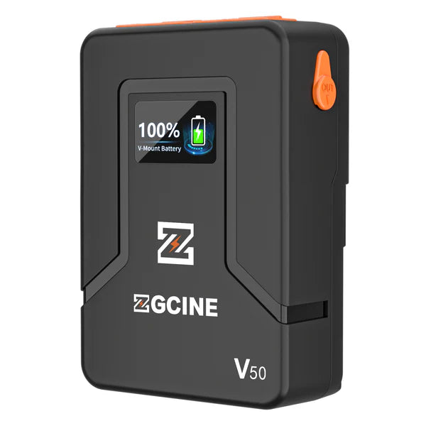 ZGCINE ZG-V50 50Wh / ZG-V99 99Wh / ZG-V160 142Wh 14.8V V-Mount Battery with PD Fast Charging, USB-C, D-Tap, OLED Display, Pocket-Size Design for Mobile Phones, Cameras, LED Lights, Monitors, Video Equipment, Studio & Content Creation