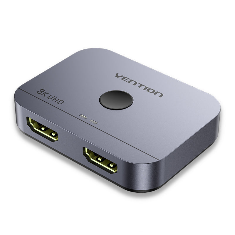 Vention Bi-Directional 8K 60Hz HDMI USB-C Switcher Splitter 2 in 1 out / 1 in 2 out with One Button Switching, Support 3D, Dynamic HDR, Up to 120Hz Refresh Rate, and 48Gbps Data High Speed for TV, Monitor, Projector | AKPH0