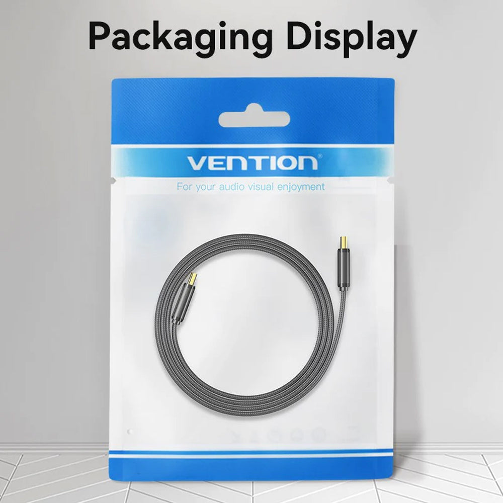 Vention (2m) 8K 60Hz UHD Flat HDMI 2.1 Male to Male Video Display Cable with 240Hz Refresh Rate, Dolby Atmos, 12-Bit Color Depth, Nylon-Braided Jacket, High Dynamic Range (HDR), Multiple Display Modes for Laptop, PC, TV, Monitor, Projector