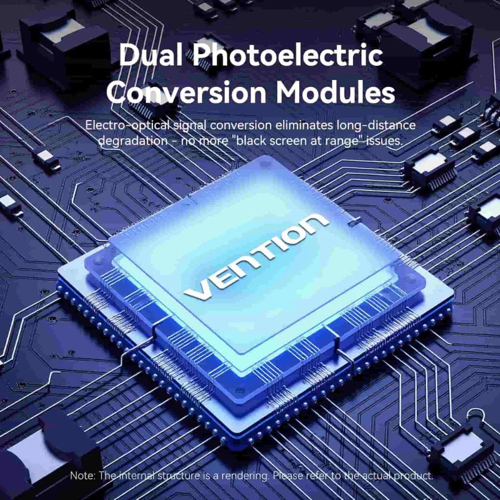 Vention 4K/60Hz UHD Detachable HDMI + Micro-HDMI Male to HDMI Fiber Optic Cable with High-Speed Transmission, Gold-Plated Connectors, Zinc Alloy Casing and PVC Sleeve for PC Desktop Computer, Laptop, Monitor, TV, Projector