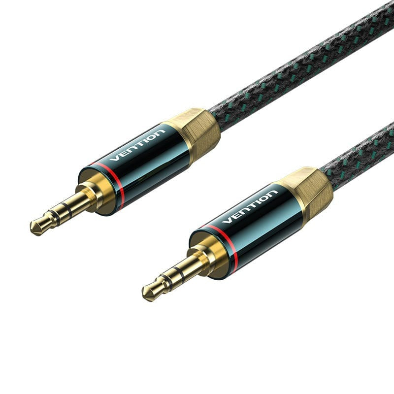 Vention (8 Meters) TRS 3.5mm Male to Male Audio Extension Cable Cotton Braided Green Copper Type Gold-Plated Hi-Fi Video Stereo Music for Smartphones, Car, Speaker, Headset | BAYGK