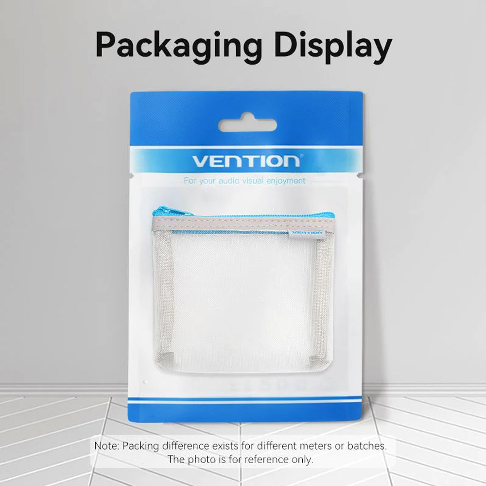 Vention 10 x 12 cm Electronic Accessories Personal Nylon Mesh Storage Bag with Pack of 6 for Power Adapter, Charging Data Cables, USB Hub, Flash Drives, SD/TF Memory Cards, Cosmetics | KREH0