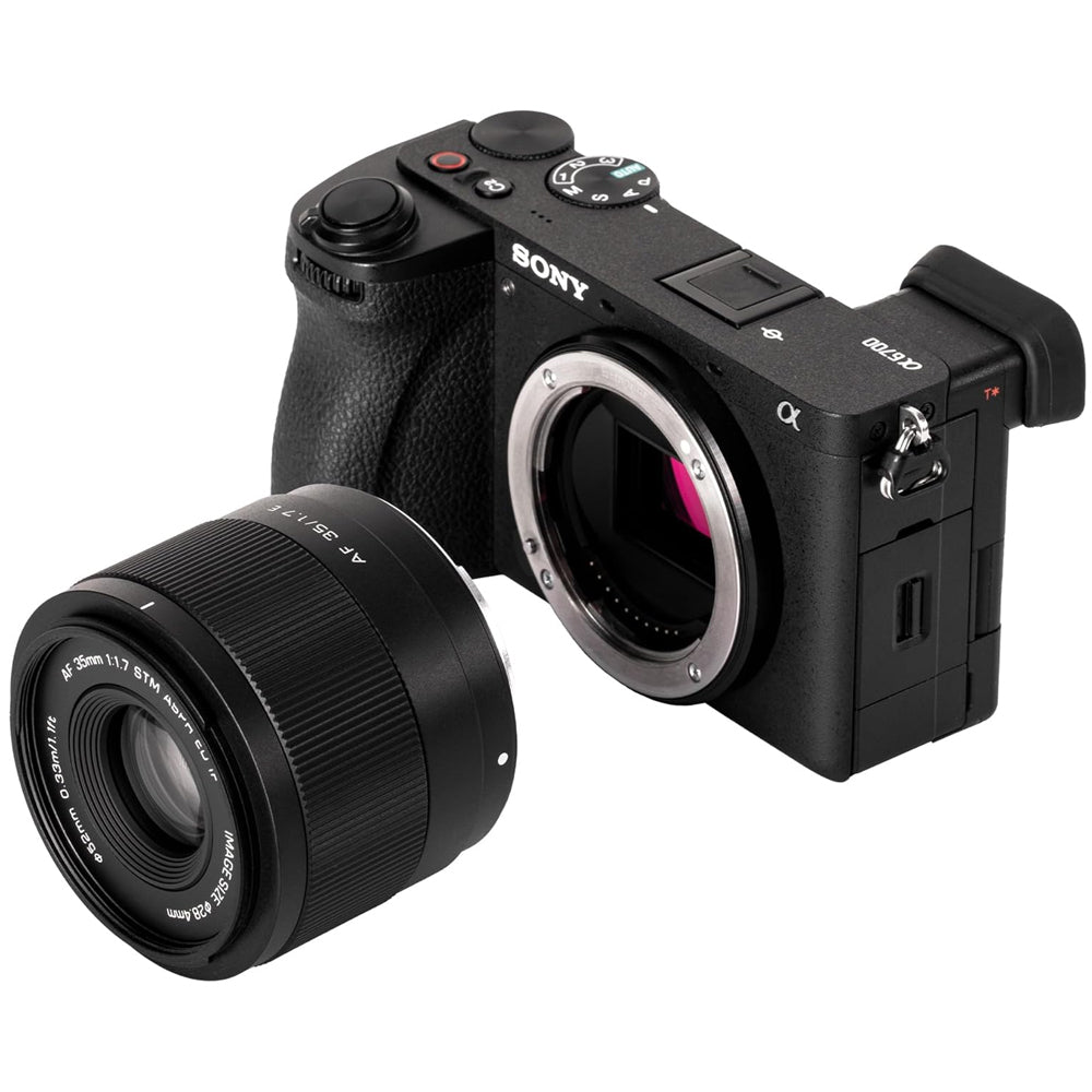 Viltrox Air Series 35mm F/1.7 Sony E Mount AF Autofocus Silent STM APS-C Format Normal Length Prime Lens with High Quality Optics, Eye and Face Auto Focus Detection for Mirrorless Cameras, Dreamy Bokeh, Photography and Videography