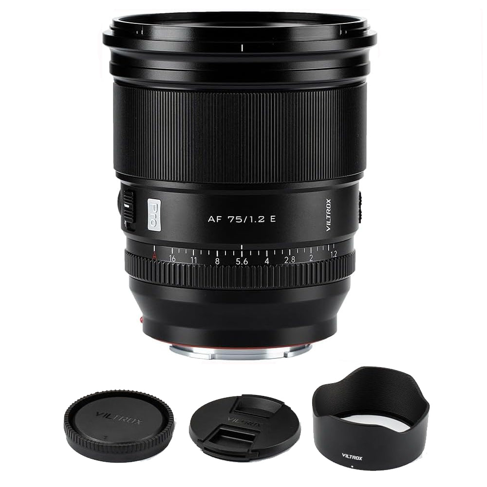 Viltrox AF 75mm f/1.2 E Telephoto Prime Lens with APS-C Format, STM Autofocus Motor and AF/MF Switch for Sony E-Mount Mirrorless Cameras