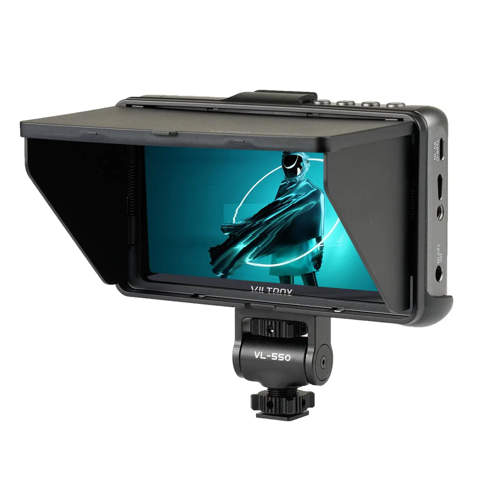 Viltrox DC-550 Lite 5.5" Full HD Touchscreen LCD Display Camera Monitor with 1200 Nits Brightness, 178° Ultra-wide Viewing Angle, Custom 3D LUTS, USB Type C Power Interface, HDMI 1.4 Output & Input Ports for Sony, Canon, Nikon