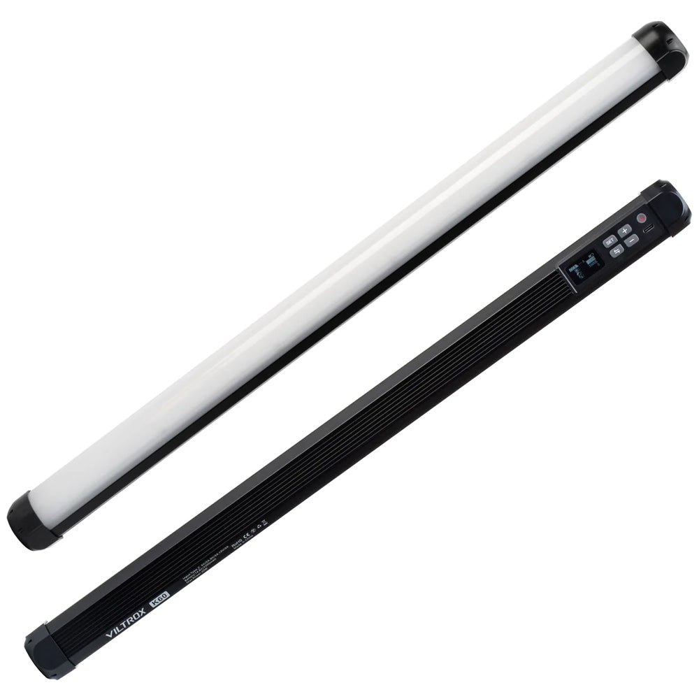 Viltrox K60 Single / Double 20W RGB 2200mAh Handheld Light Stick with OLED Display, Mobile App, Remote and Control Panel Support and 26 Light Effect Presets for Photo and Video