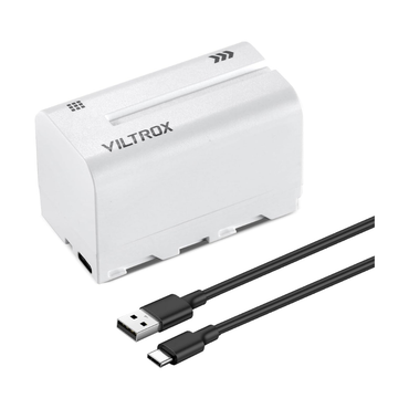 Viltrox L-Series NP-F550/F750/F970 Li-ion Battery 2200mAh–6600mAh, Built-in Type-C Input, Replacement for Sony NP-F550 F570 F750 F770 F950 F960 F970, Compatible with Monitors, LED Lights, Video Lights and Ring Lights