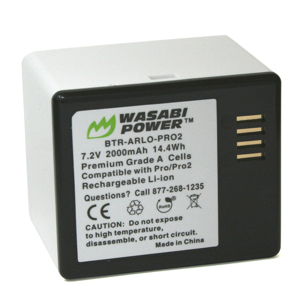 Wasabi Power Arlo Pro and Pro 2 Battery for Wireless Home Secutiy Camera, Spare for VMA4400-100NAS