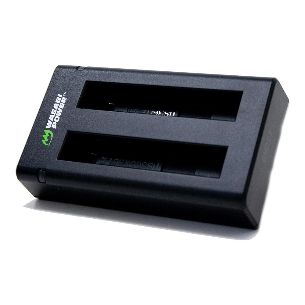 Wasabi Power Rechargeable Battery (2-Pack) 3.85V 1800mAh with USB Dual Charger Kit for Insta360 X3 Camera