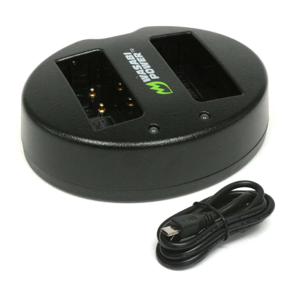 Wasabi Power BP-511 BP511 (2 Pack) 7.4V 2000mAh Battery and Dual USB Charger Kit with Power Indicators for Canon EOS 5D, EOS 10D, FV2, FV10, FV20, Optura 10 20 50MC, PowerShot G1 G2 G3, PV130, ZR10, ZR20, ZR25, ZR25MC Digital Camera