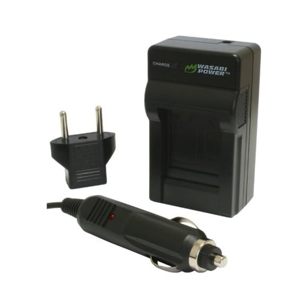 Wasabi Power (2-Pack) Olympus LI-40B LI-42B LI40B LI42B Battery and Charger with Built-In Fold Out US Plug, Car Charger and Euro Plug Adapter for Tough TG-310 TG-320 Stylus 7000 7010 7030 7040 and Other Olympus Digital Camera