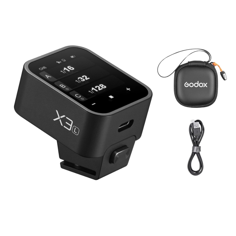 Godox X3 850mAh TTL Wireless Flash Trigger X3C X3N X3F X3S X3L Transmitter with OLED Touchscreen Display, 32 Channels & 99 IDs, 2.4GHz with Max 100m Range, High-Speed 1st & 2nd Curtain for Leica Canon Nikon FUJIFILM Sony