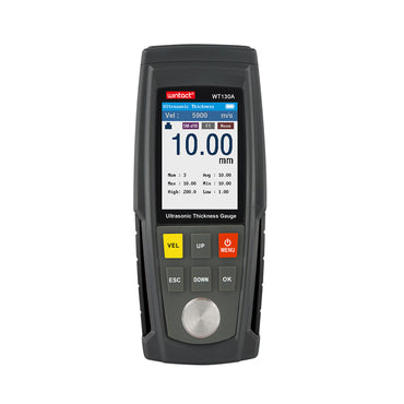 Wintact by Benetech Dual Probe Ultrasonic Digital Thickness Measuring Guage with Data Logging Function for Tanks, Pipes, Car Body, Metal Sheet Inspection | WT130A