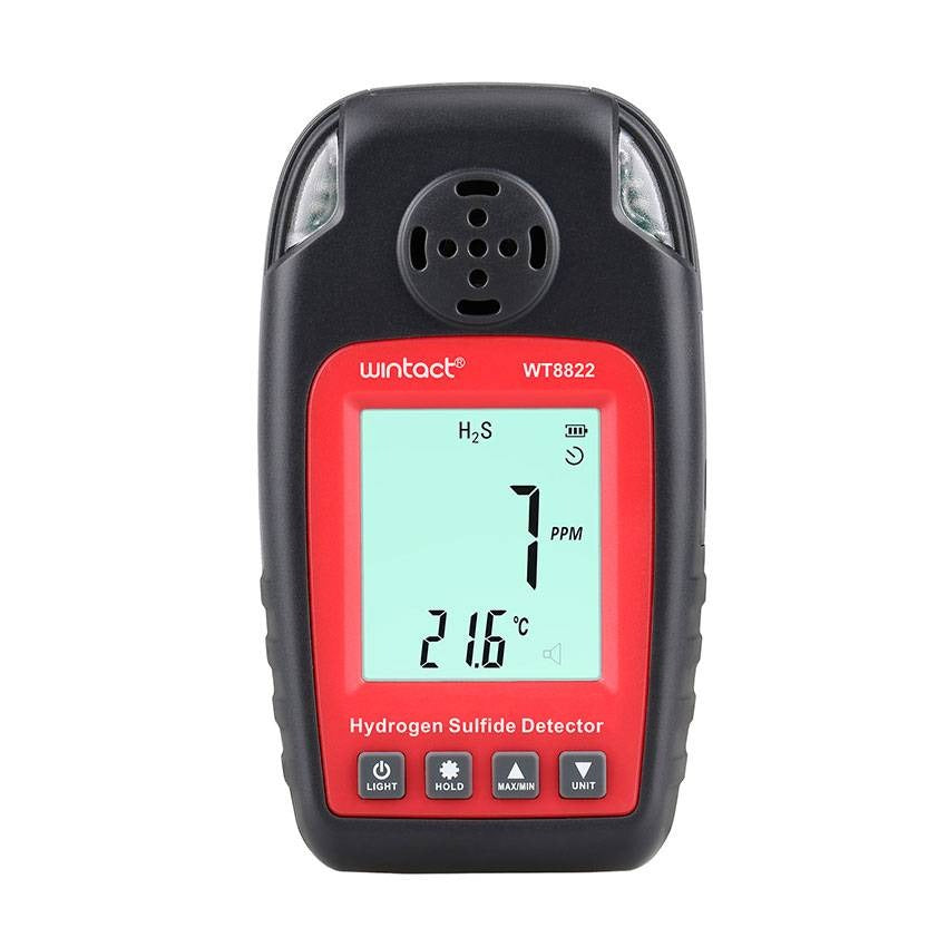 Wintact WT8822 Hydrogen Sulfide Detector with High Sensitivity Monitor Alarm Sensor and Digital HD LCD Display