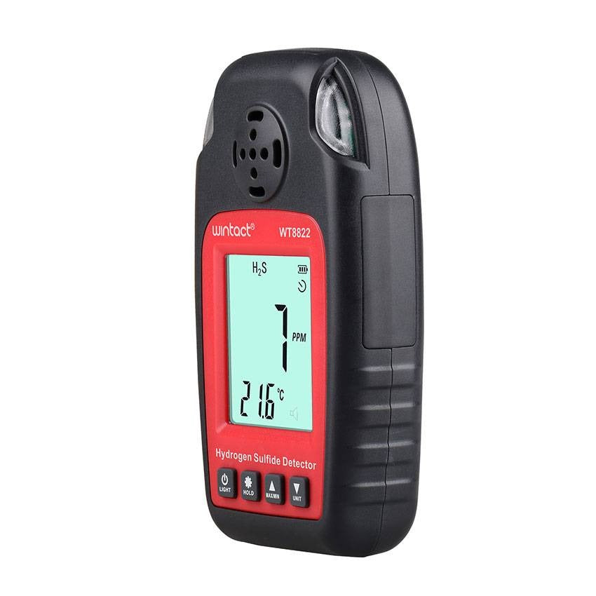Wintact WT8822 Hydrogen Sulfide Detector with High Sensitivity Monitor Alarm Sensor and Digital HD LCD Display