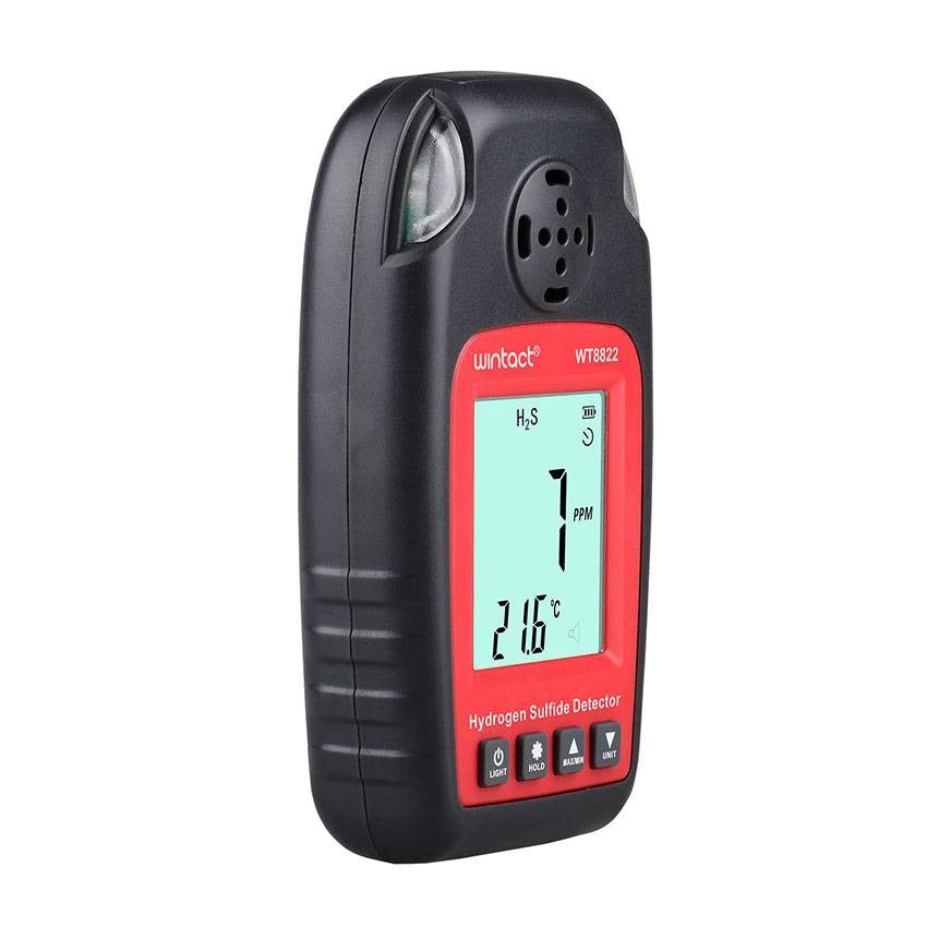 Wintact WT8822 Hydrogen Sulfide Detector with High Sensitivity Monitor Alarm Sensor and Digital HD LCD Display