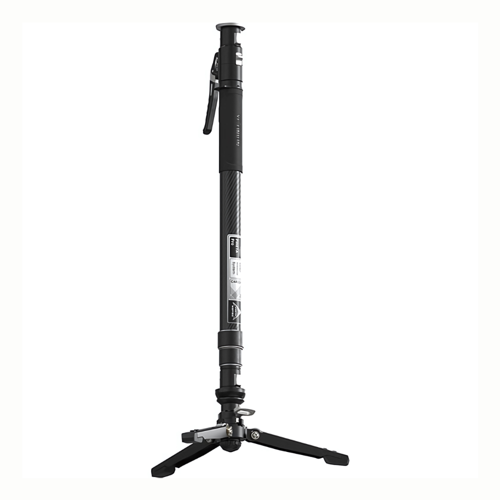 YC ONION PINETA Pro Hydraulic Carbon Fiber Monopod w/ Pedal Base + FH60 Fluid Head, BC44 / BF44 Ball Head , QR FEISO Release System, 10KG Max Payload Capacity, 168cm Max Height, 1/4" - 3/8" Screw for DSLR Mirrorless Cinema Camera | MQC162