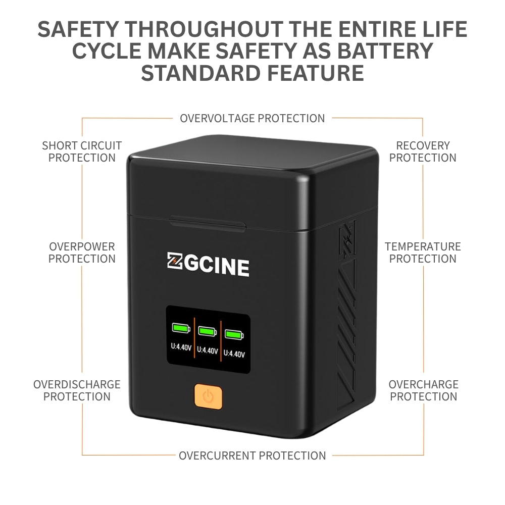 ZGCINE Triple Bay Battery Charging Case for GoPro Hero 13 Batteries Charger