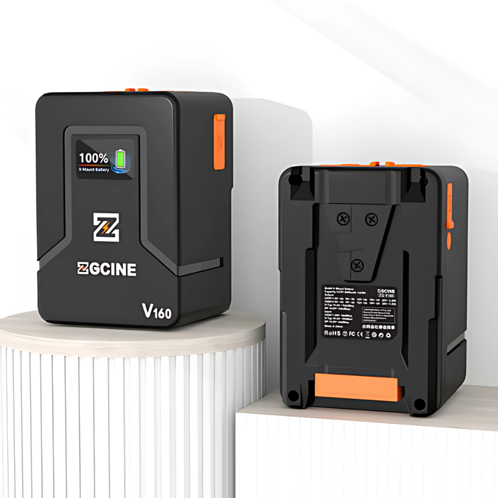 ZGCINE ZG-V50 50Wh / ZG-V99 99Wh / ZG-V160 142Wh 14.8V V-Mount Battery with PD Fast Charging, USB-C, D-Tap, OLED Display, Pocket-Size Design for Mobile Phones, Cameras, LED Lights, Monitors, Video Equipment, Studio & Content Creation
