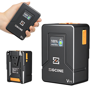 ZGCINE ZG-V50 50Wh / ZG-V99 99Wh / ZG-V160 142Wh 14.8V V-Mount Battery with PD Fast Charging, USB-C, D-Tap, OLED Display, Pocket-Size Design for Mobile Phones, Cameras, LED Lights, Monitors, Video Equipment, Studio & Content Creation