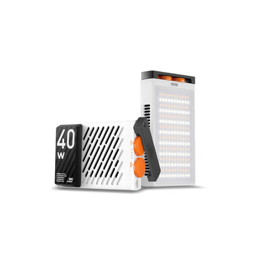 Zhiyun Fiveray M40 Standard 40W Pocket Bi-Color LED Fill Light Kit with 2600mAh Rechargeable Battery, 2700-6500K Adjustable Color Temperature, USB-C PD Fast Charging, Built-in Bracket & 1.4"-20 Mounting Thread