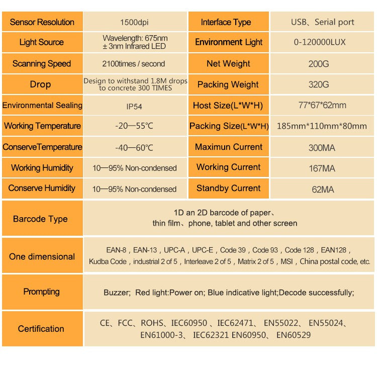 LogicOwl OJ-EP3000Y High Speed Mini Embedded 1D and 2D Barcode Scanner Module QR Code USB Type