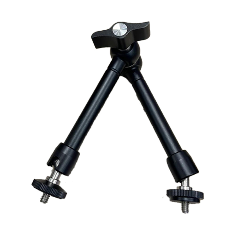 Pxel 11" / 10.5" / 7.9" Articulating Magic Arm Super C-Clamp 360° Rotation with Dual Ball Heads and 1/4"-20 Screw Stud for Camera Cages, Monitors, Microphones, Studio Flashes, Lights & Professiol Video Equipment