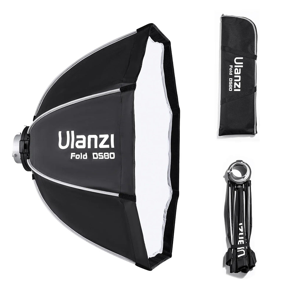 Ulanzi 80cm / 60cm Bowens Mount Quick Release Octagol Softbox with Light Diffuser and Grid for Photography Studio Lighting Vlogging Live Streaming Video Content Creators