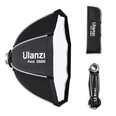 Ulanzi 80cm / 60cm Bowens Mount Quick Release Octagol Softbox with Light Diffuser and Grid for Photography Studio Lighting Vlogging Live Streaming Video Content Creators