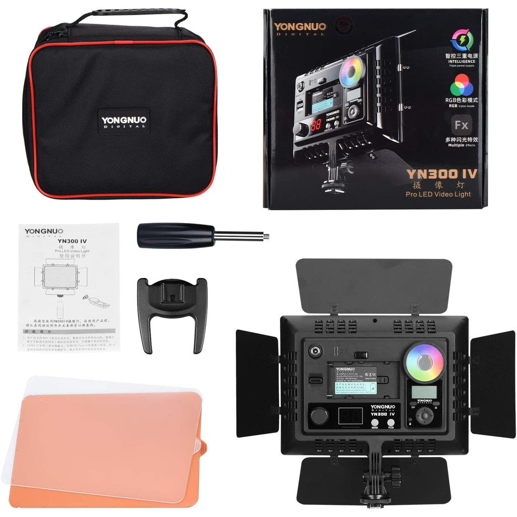 Yongnuo YN300 IV DAYLIGHT Video Light LED Panel Special Scene Modes 3200K-5600K